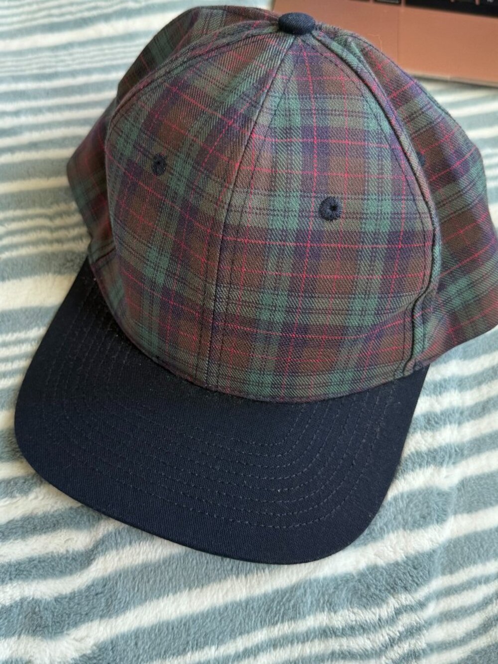 Vintage San Sun Plaid Baseball Snapback Cap OSFA